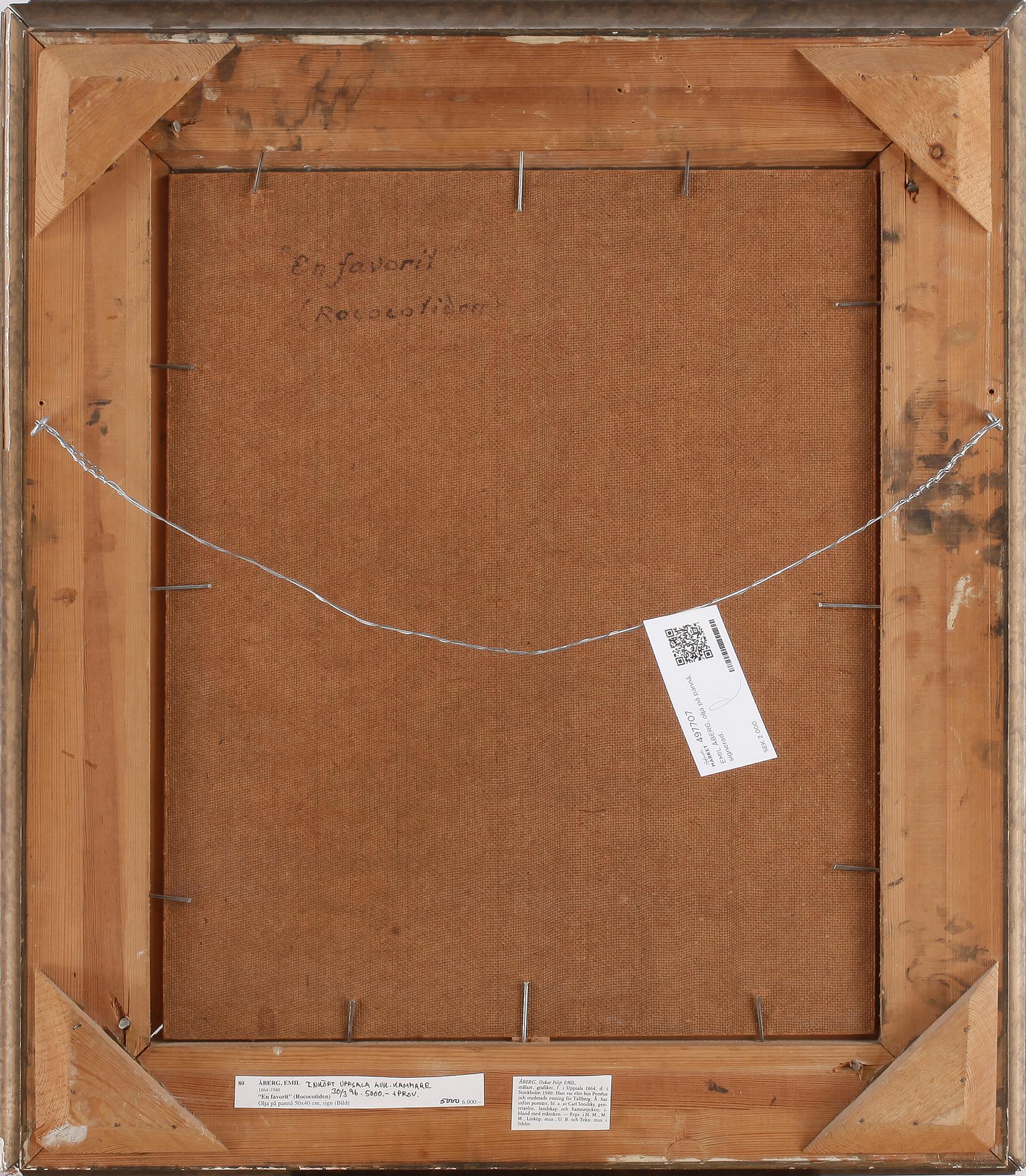 EMIL ÅBERG, olja på pannå, signerad.