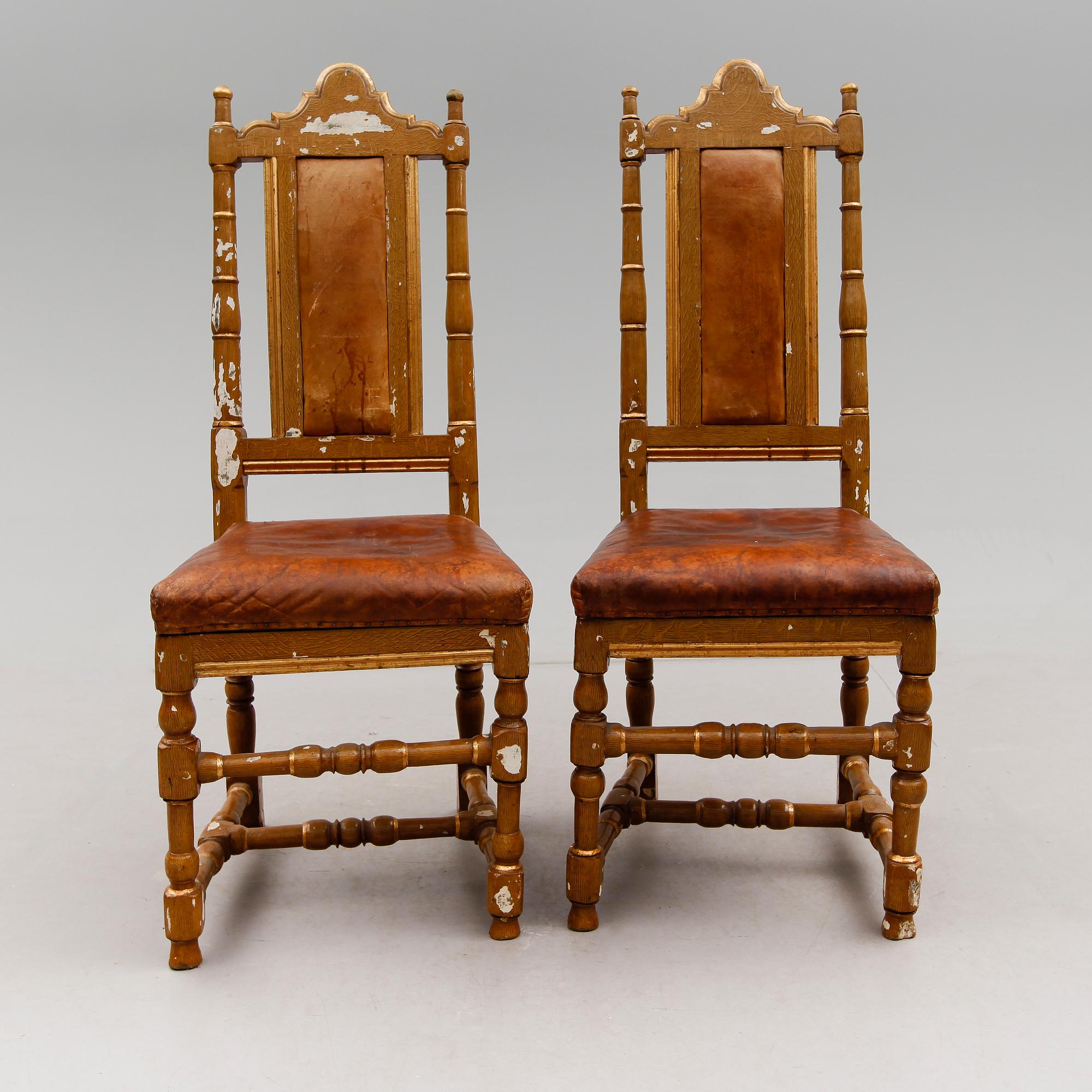 STOLAR, 1 par, barock, 1700-tal.