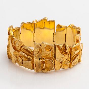 Björn Weckström, Armband, "Tenochtitlan", 18K guld. Lapponia 1970.