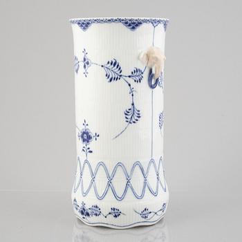 A 'Blue Fluted' porcelain vase / lampbase, Royal Copenhagen, model 448, 1898-1923.