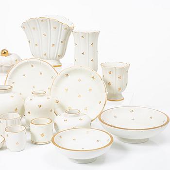 Wilhelm Kåge, a 53-piece ceramics collection 'Carrara', Gustavsberg.