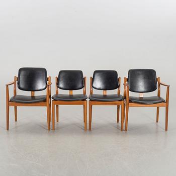 A SET OF 6+2 ARNE VODDER CHAIRS, Sibast möbler, Denmark.