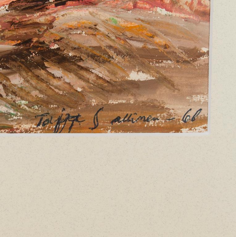 TAJU SALLINEN, blandteknik på papper, signerad och daterad -61.