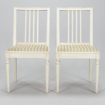 Chairs, 6 pcs, Gustavian style, later half of the 20th century.