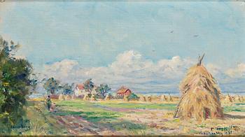 493. Erik Tryggelin, Skördemotiv från Vadstena.