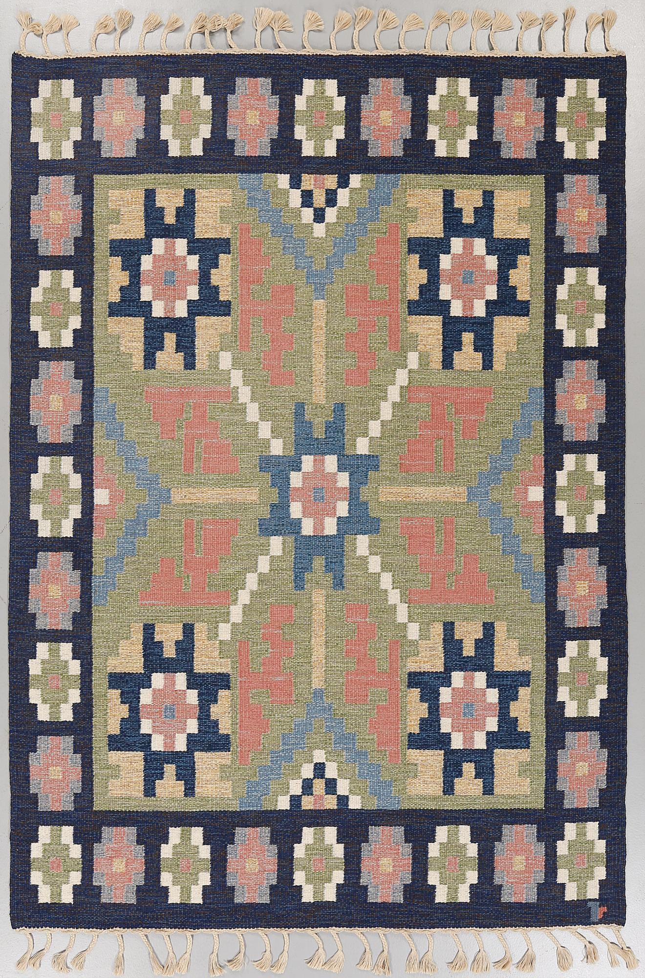MATTA, rölakan, "Wemmenhög", Erik Lundberg, Vävaregården Eringsboda, 1900-talets andra hälft, 240x170 cm.