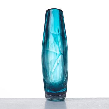 Vicke Lindstrand, a "Colora" glass vase, Kosta. Sweden 1960's.