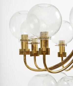 Hans-Agne Jakobsson, a rare chandelier model "T 812/15", Hans-Agne Jakobsson AB, Markaryd, 1970s.