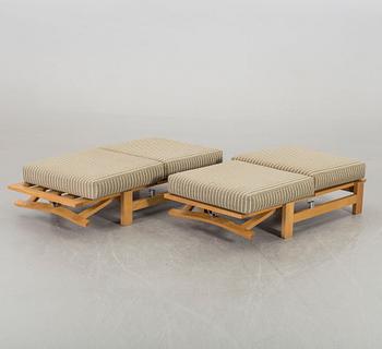 HANS J WEGNER, a pair of lounge chairs model no GE-420 for Getama, Denmark.