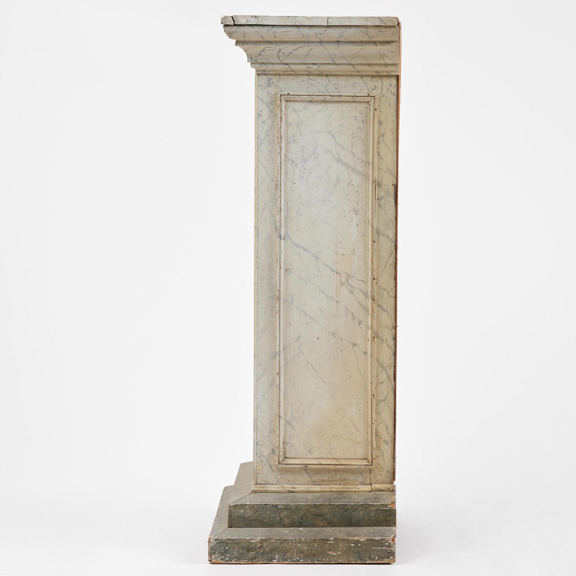 A Swedish column-shaped cabinet 19 th century.