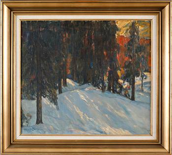 HUGO CARLBERG, olja på duk, signerad.