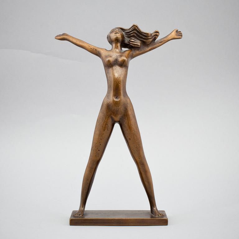 STIG BLOMBERG, skulptur, brons. Sign, Ystads brons.