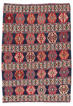 429. An antique Shahsavan kilim, West Persia, c. 303 x 208 cm.