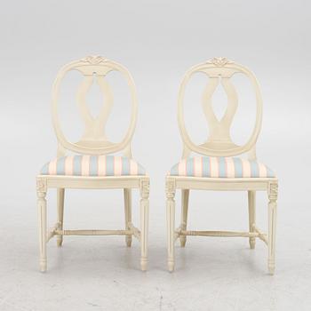 Ten Gustavian style chairs, Åmells.