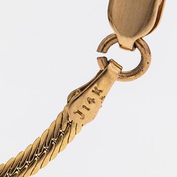 Kaulakoru, 14K kultaa ja timantteja n. 0.23 ct yht.