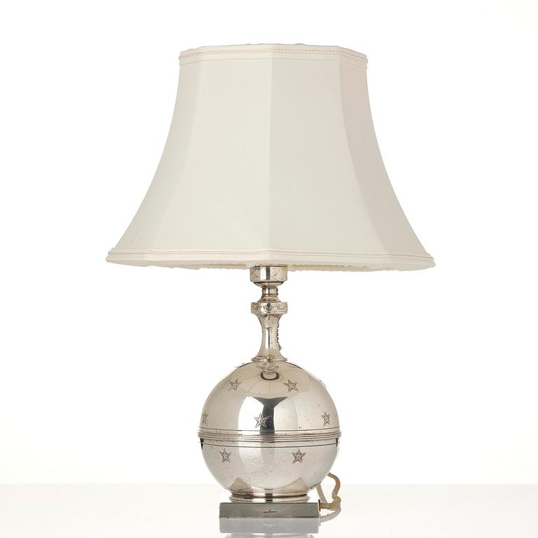 Jacob Ängman, a rare table lamp, Guldsmedsaktiebolaget, Stockholm, ca 1930.
