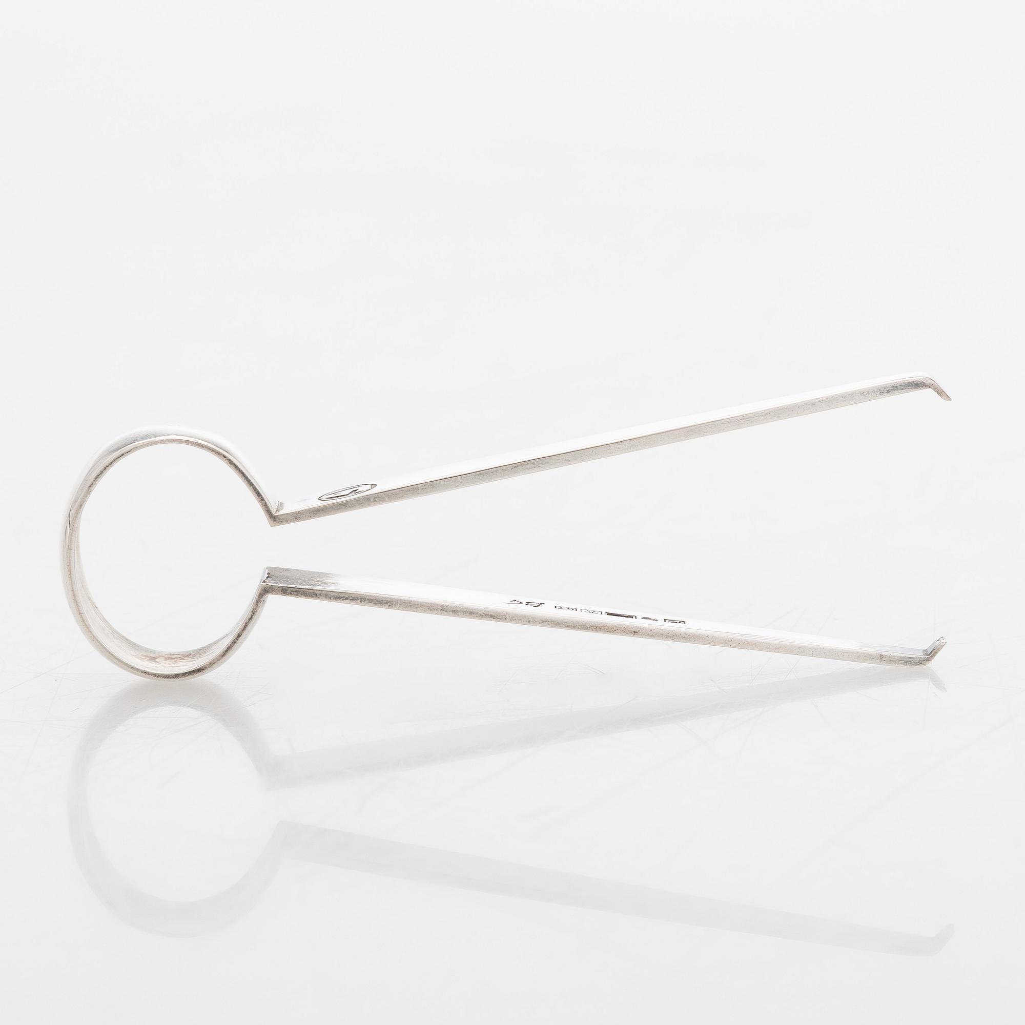 Bertel Gardberg, sockertång, silver, Suomen Kultaseppä, Åbo 1967.