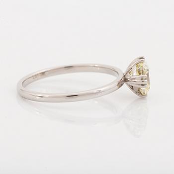 Cushion cut diamond ring.