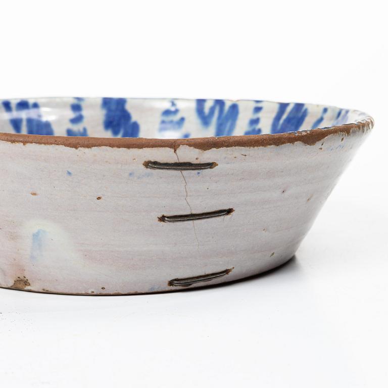 A bowl, faience, Spain, 19th century.