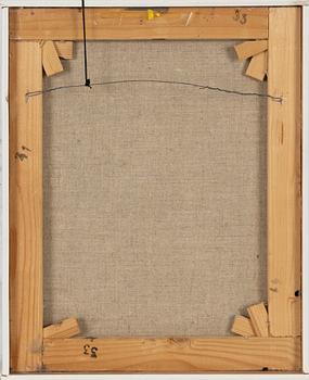 Stig Olson, oil and collage, signed.