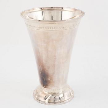 A Swedish silver beaker, mark of GAB, Stockholm 1937.