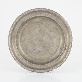 A group of eight Swedish pewter dishes, 18th-20th Century, including Mathias Norling, Jönköping, 1863.