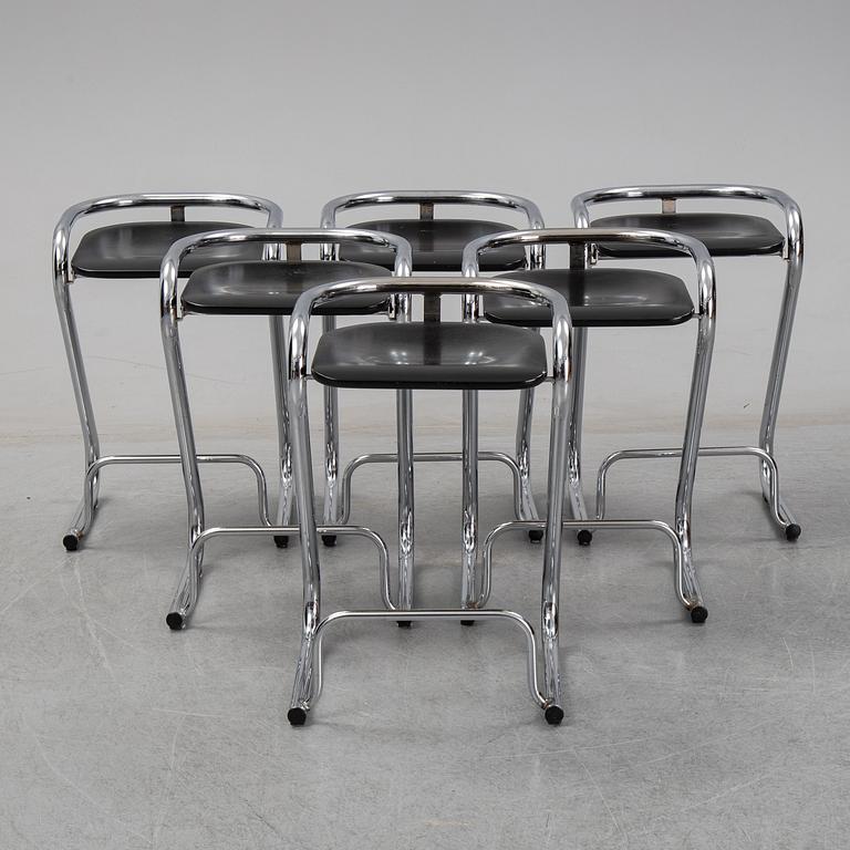 BARSTOLAR, 6 st, "S70-3", Börge Lindau och Bo Lindekrantz, Lammhults.