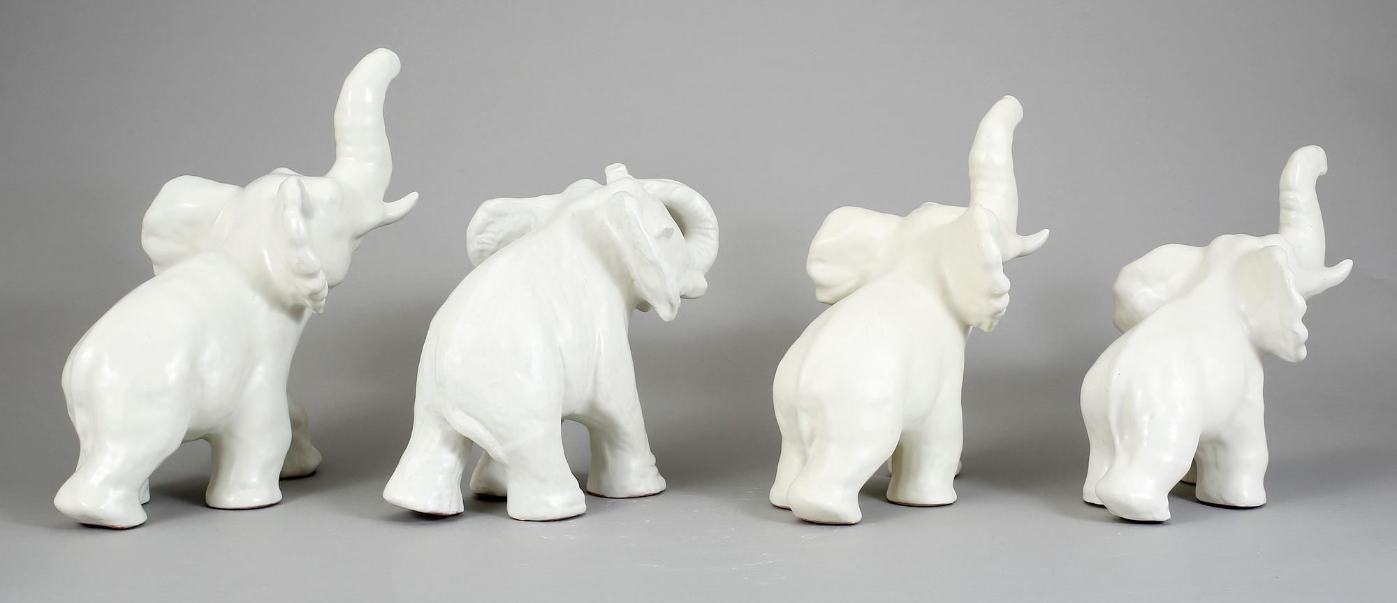 FIGURINER, 9 st, lergods, Vicke Lindstrand, Upsala-Ekeby.