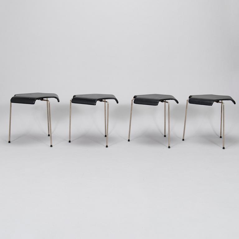 Rolf Erik Nyman, four 1950s model 47 stools for Sope Kaluste Oy.