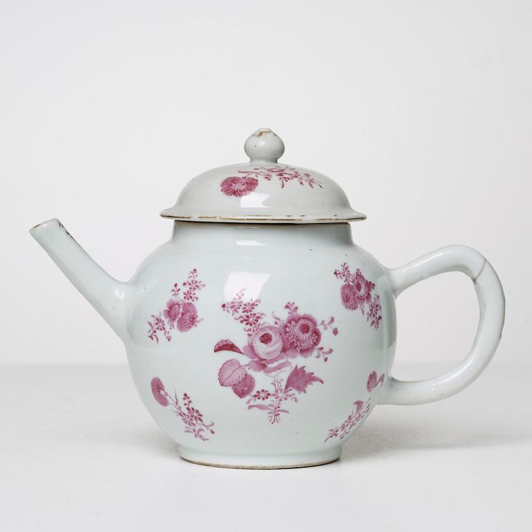 TEKANNA, porslin, Qianlong, Kina 1700-tal.