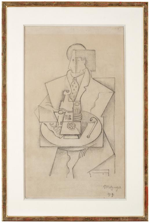 Jean Metzinger, "Homme assis devant la table".