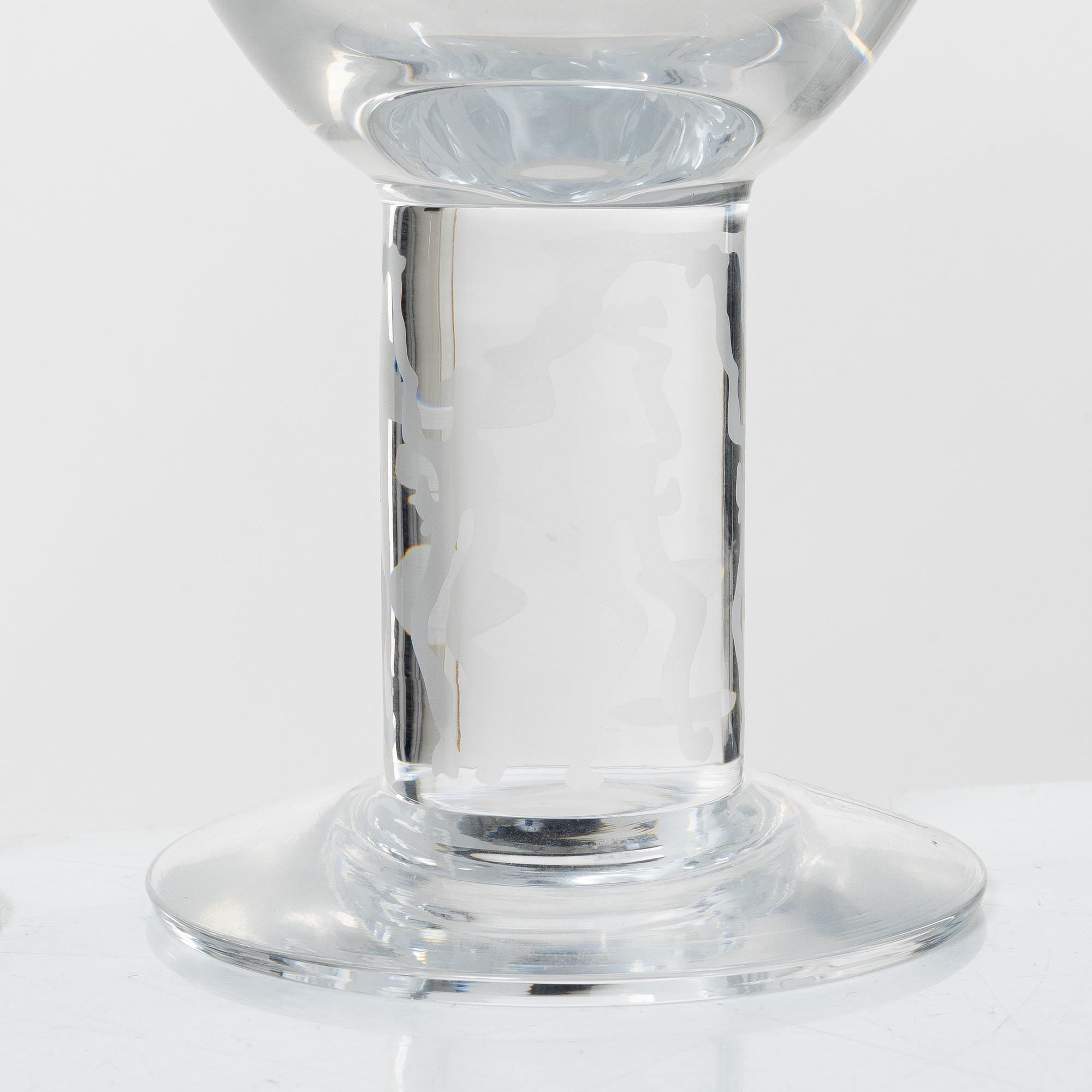 Glasservis, 32 delar, Johansfors, 1900-talets andra hälft.