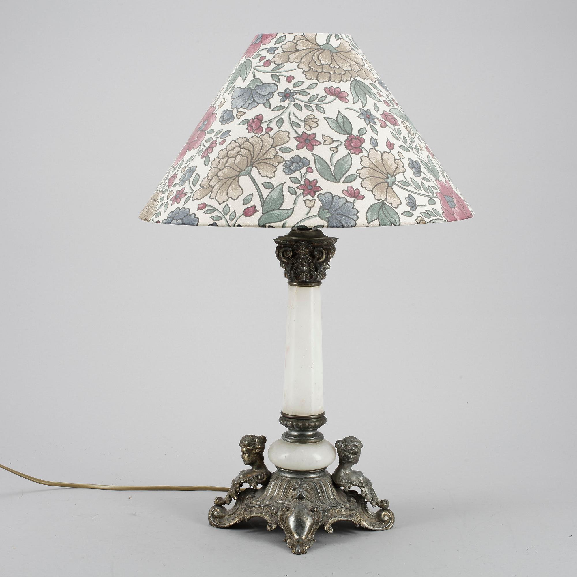 BORDSLAMPA, kolonnformad, tidigt 1900-tal.