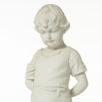 A biscuit porcelain sculpture, 'Pojke med groda', Gustafsberg 1913.
