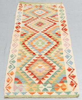 A runner, kilim, ca 199 x 66 cm.
