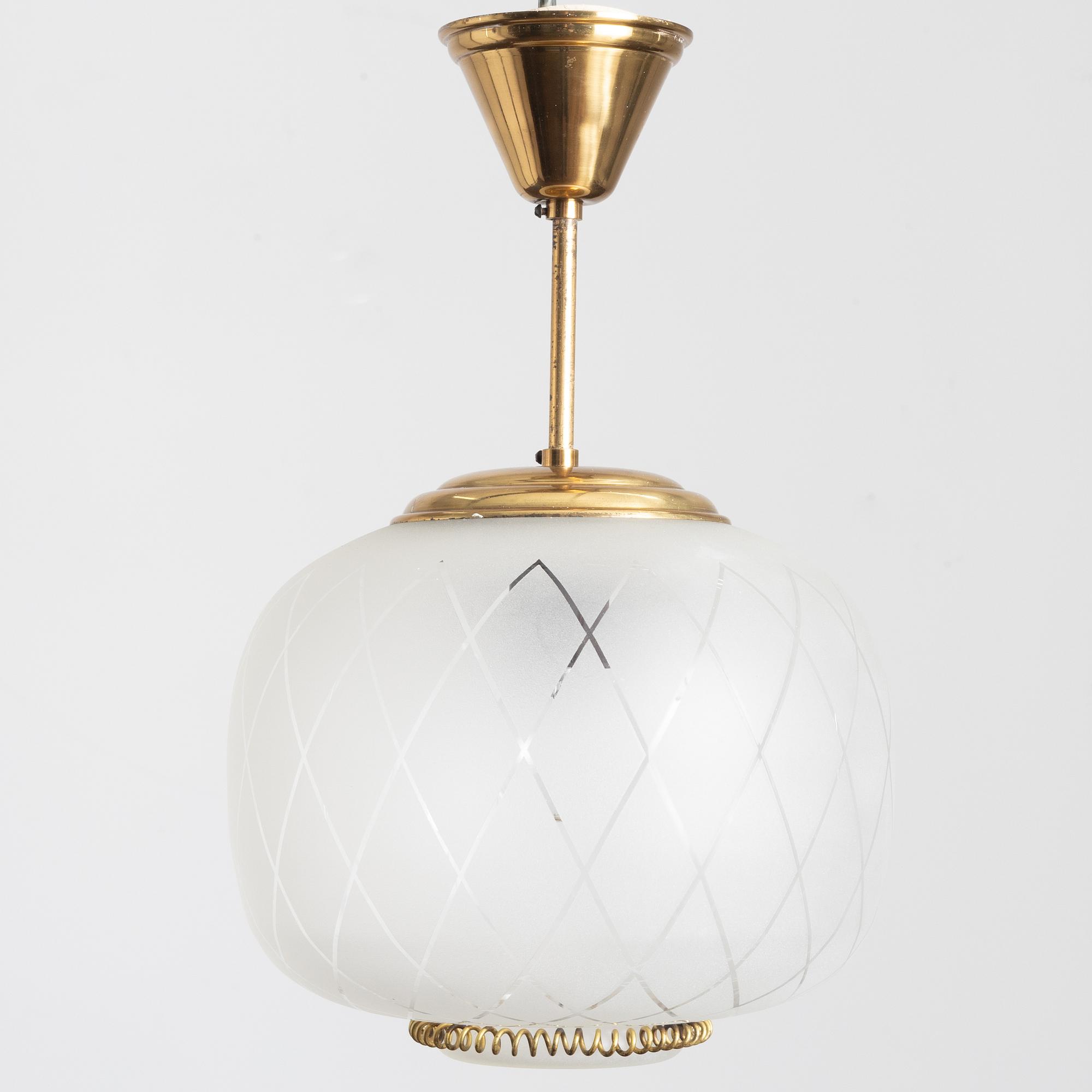 A ceiling lamp, Stockman Orno, Finland, 1940s.
