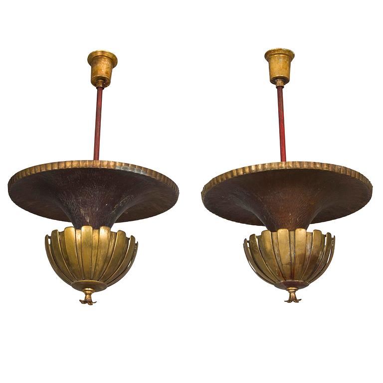 Paavo Tynell, A pair of pendant lights made to order, 1929.