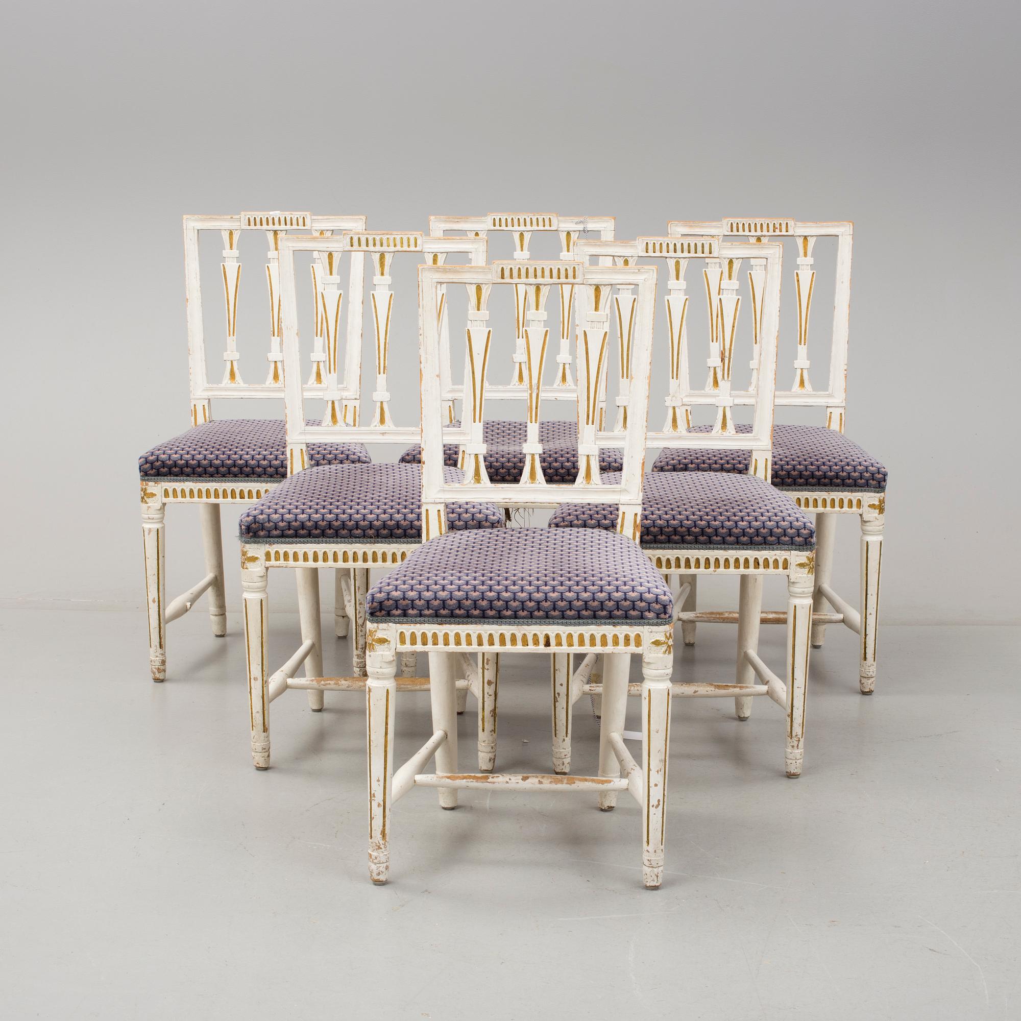 STOLAR, 6 st. Gustaviansk provins, 1700-talets slut.