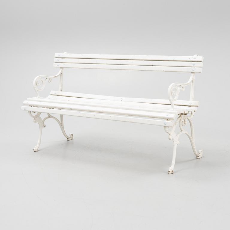A cast iron garden sofa, 20th century.