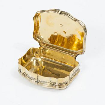 Snuffbox, silver, Louis XV, second half of the 18th century.