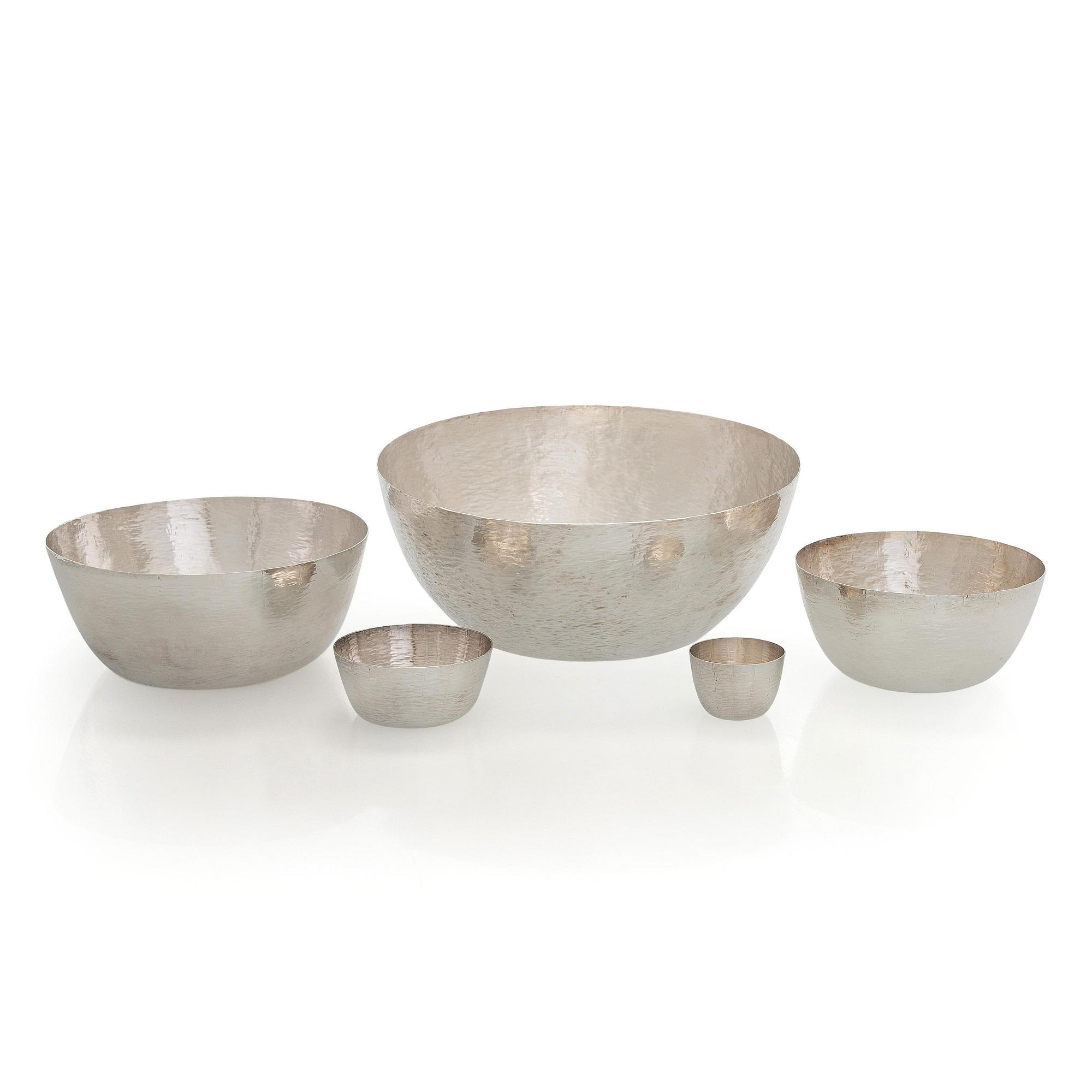 Tapio Wirkkala, A set of five silver bowls, Kultakeskus, Hämeenlinna 1970, 1971, 1978, 1979 and 2006.