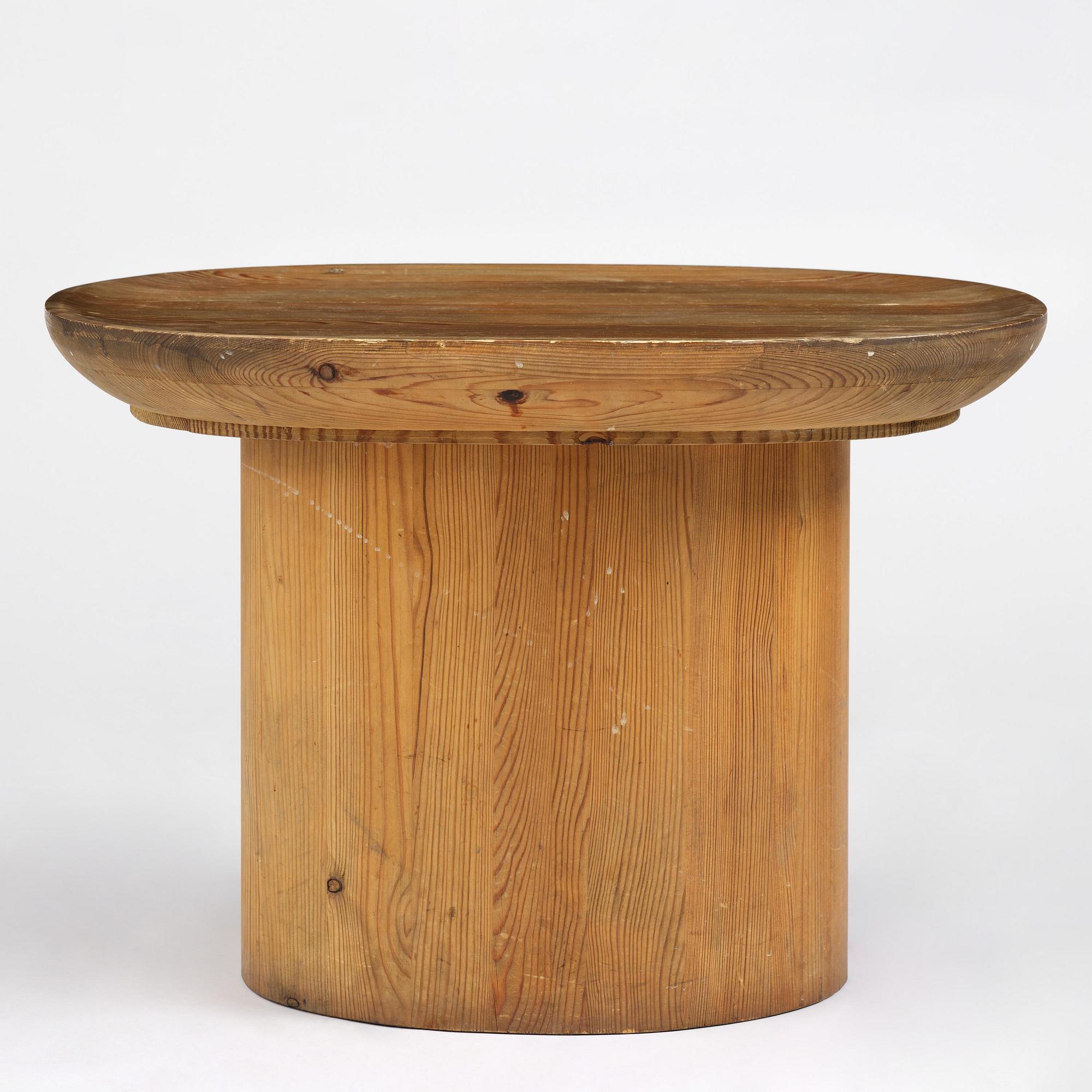 Axel Einar Hjorth, a stained pine "Utö" table, Nordiska Kompaniet, Sweden, 1930s.