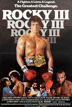 Filmaffisch Sylvester Stallone "Rocky III" USA 1982.