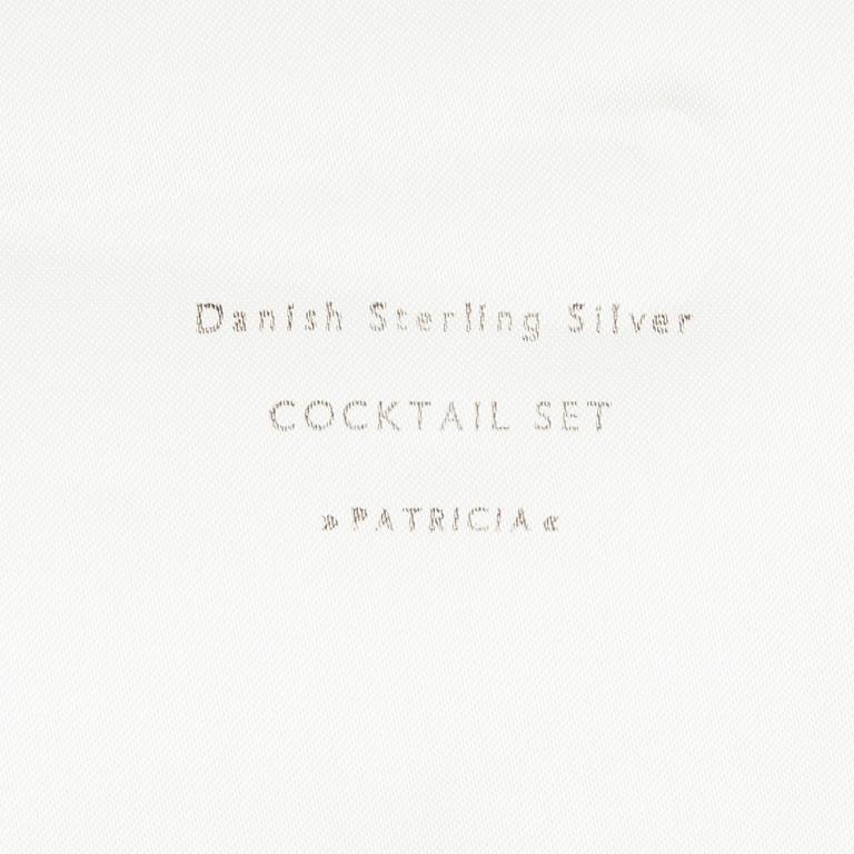 BESTICKUPPSÄTTNING, 13 delar, sterlingsilver, Coctail Set "Patricia", W&S Sörensen, Danmark.
