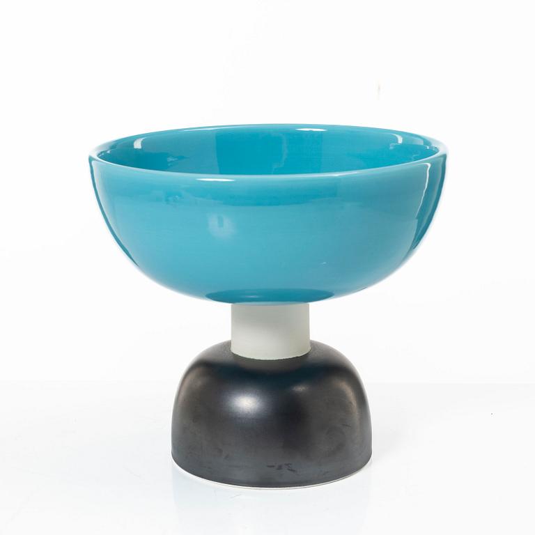 Ettore Sottsass, skål på fot, Bitossi, Montelupo.