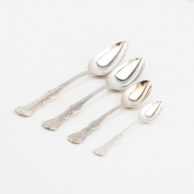 Cutlery silver 101 pieces "Prins Albert" GAB Stockholm 1979.