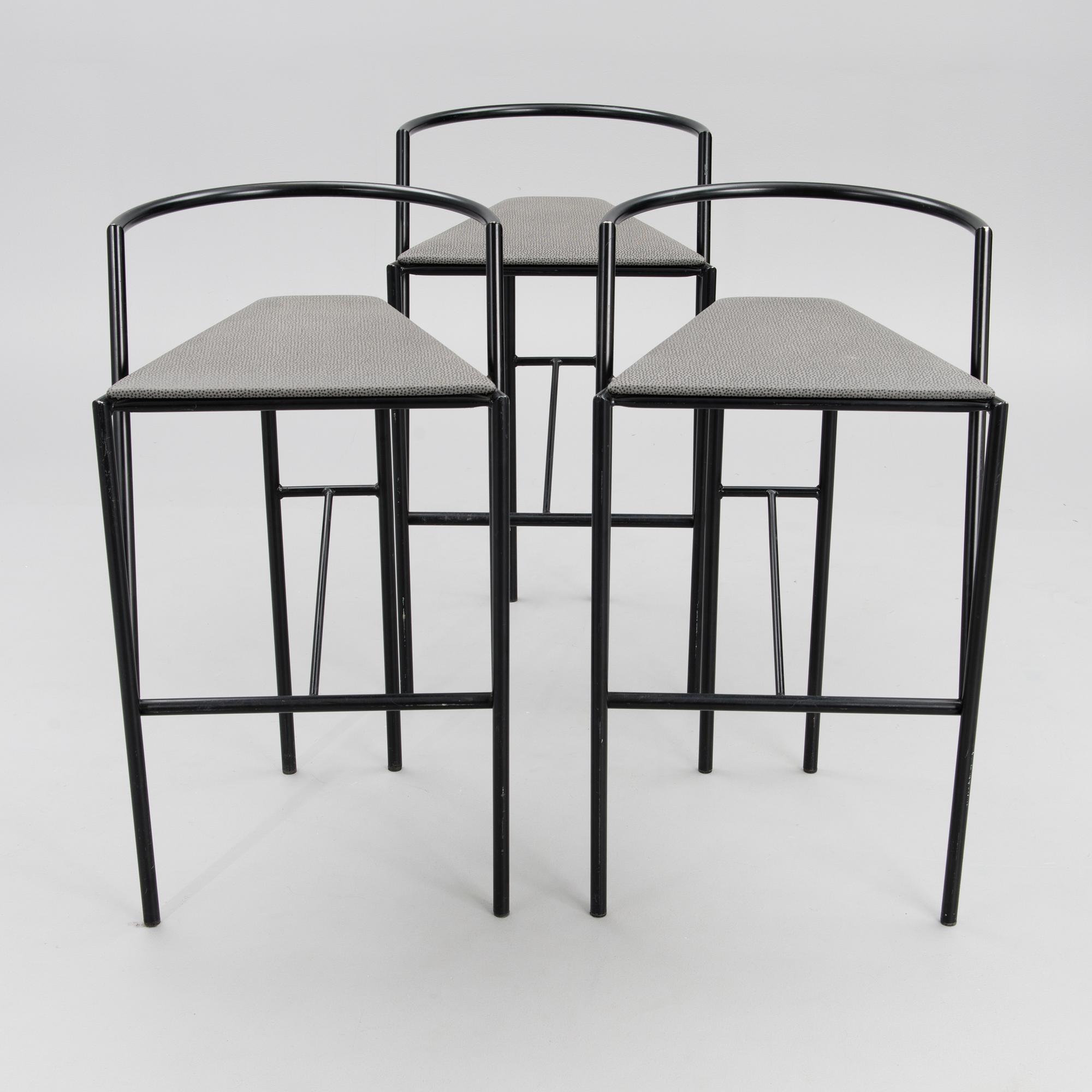 JOUKO JÄRVISALO, barstolar, 3 st, "Soda", Inno Interior. 1988.