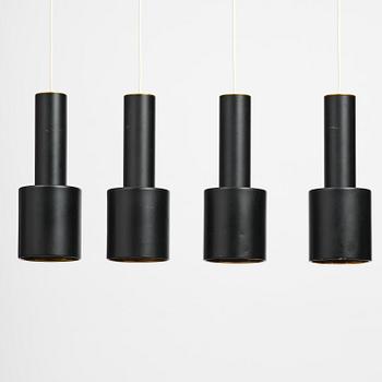 Alvar Aalto, taklampor, fyra stycken, "Hand Grenade" modell "A110", Arnold Wiigs Fabrikker, Norge, 1960-tal.