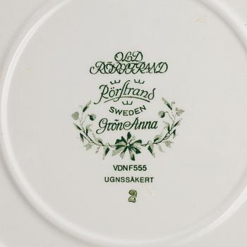 Matservis, "Grön Anna", 100 dlr, Rörstrand, 1900-talets senare del.