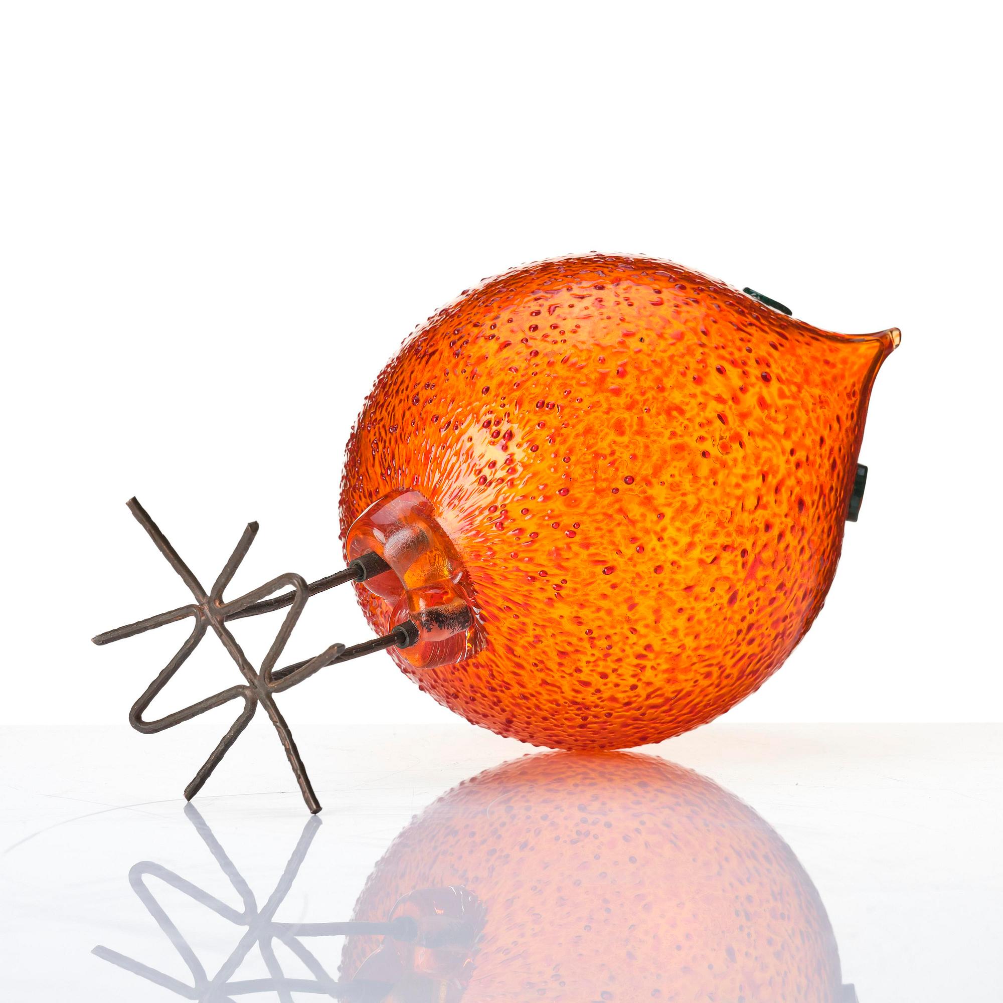 Alessandro Pianon, a "Pulcino" glass sculpture of a bird, Vistosi, Italy, 1960s.